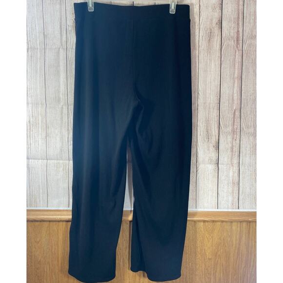 Forever 21 Womens Black Ribbed Knit Wide Leg Pants Size 3X Plus - Picture 5 of 7